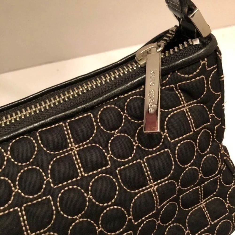Kate spade mini bag baguette stitched embroidered